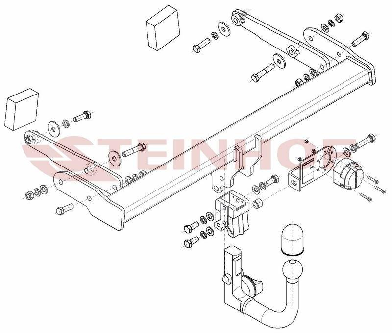 Hak holowniczy Steinhof Audi A4 B9 Sedan 2015-