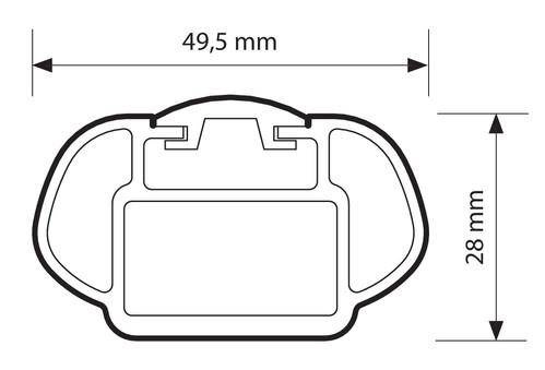 Nordrive "ALUMIA" N15024 ALUMINUM LOAD BARS "S" 108CM