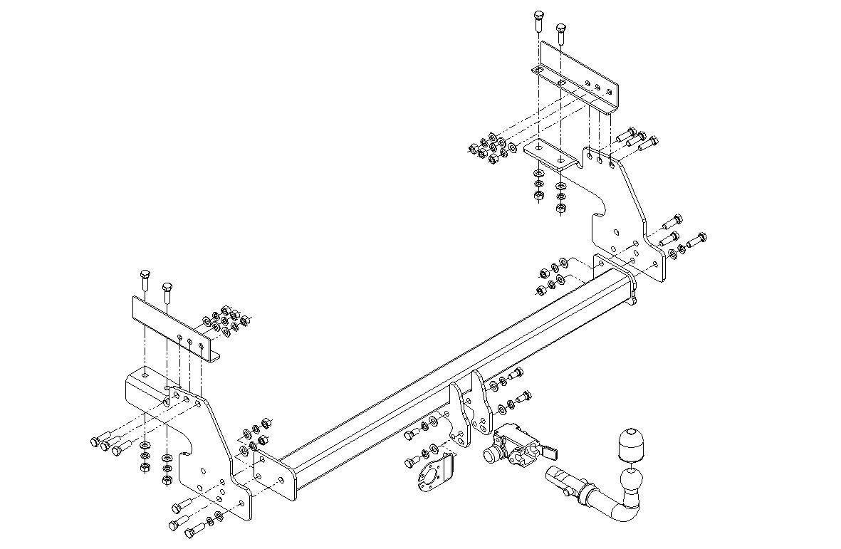 Hak holowniczy Autohak Nissan NP300 2008-