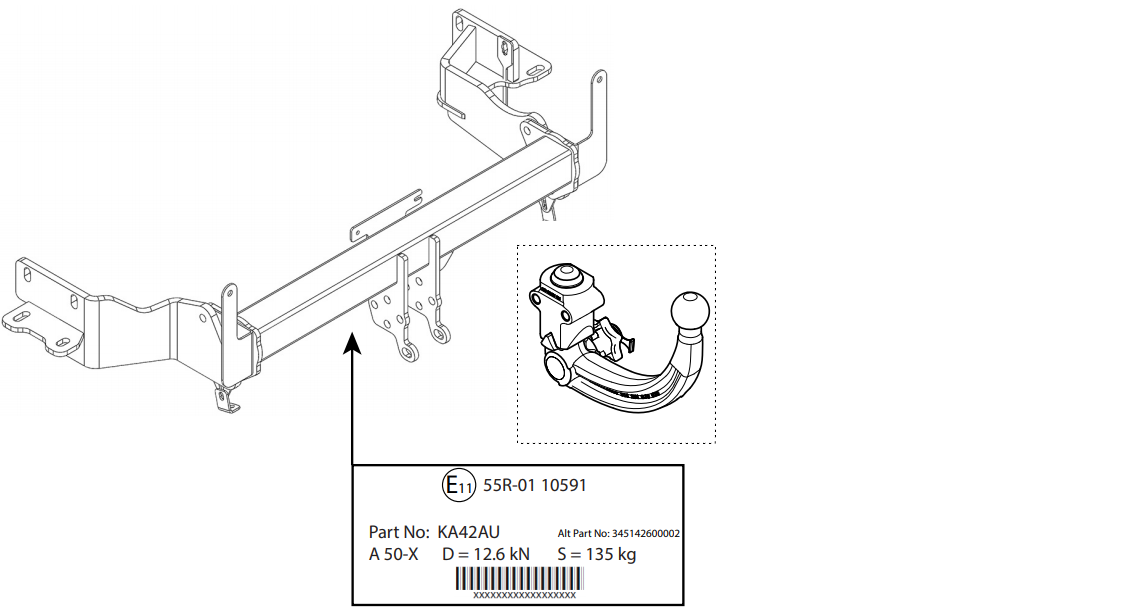 Hak holowniczy Westfalia 345168600001