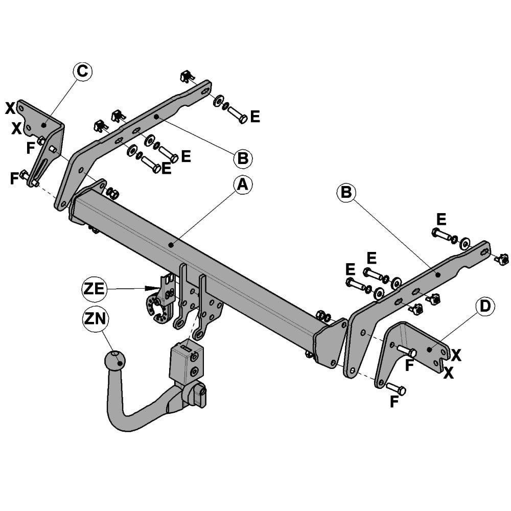 Hak holowniczy Witter Ford Mondeo V Hatchback 2014-