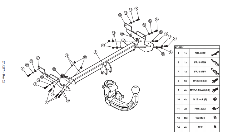 Hak holowniczy Westfalia Mazda CX5 2012-2017