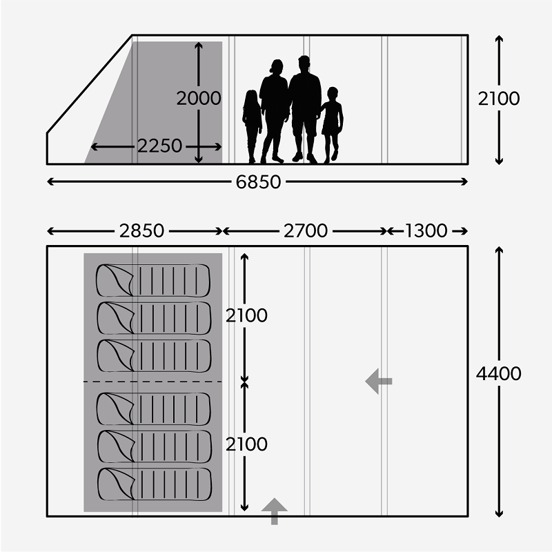 Dometic Rarotonga FTT 601  | 9120002035 | Nadmuchiwany namiot kempingowy | 6 osób