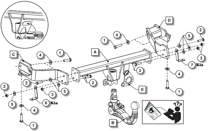 Wypinany hak holowniczy ORIS Hyundai Santa Fe IV TM 08/2020-