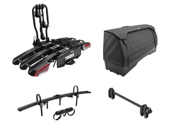 Bagażnik rowerowy z boxem 300l na hak Thule EasyFold 3 | 4 rowery + onto 2