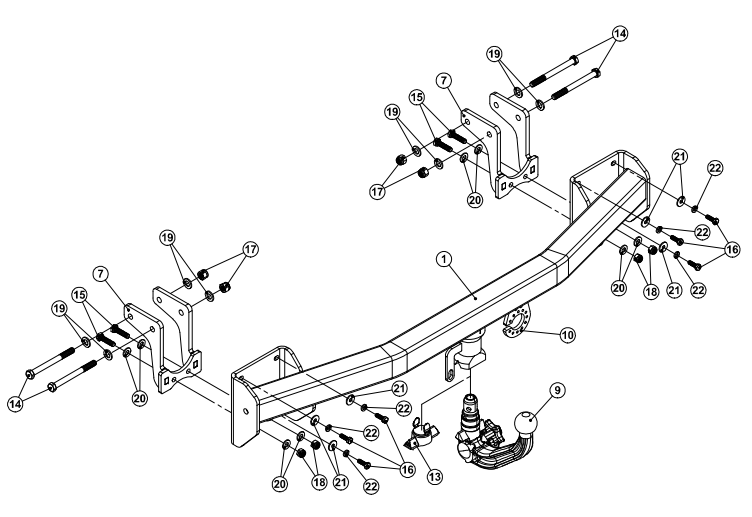 Hak holowniczy Westfalia Mitsubishi Outlander III 2012-