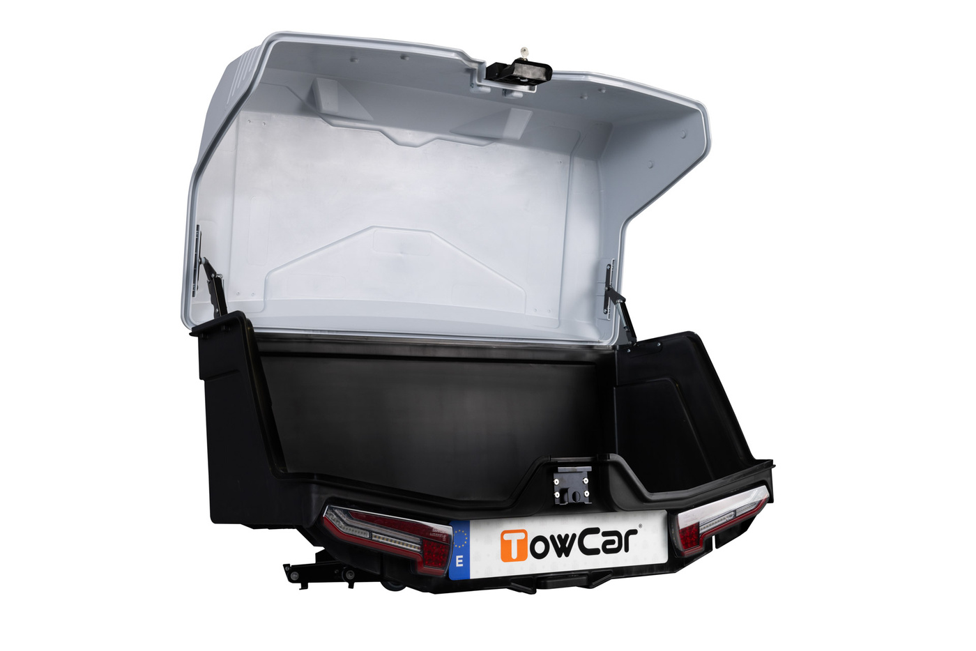 Box na hak 330l | Kufer Towbox Alpha Grey LED