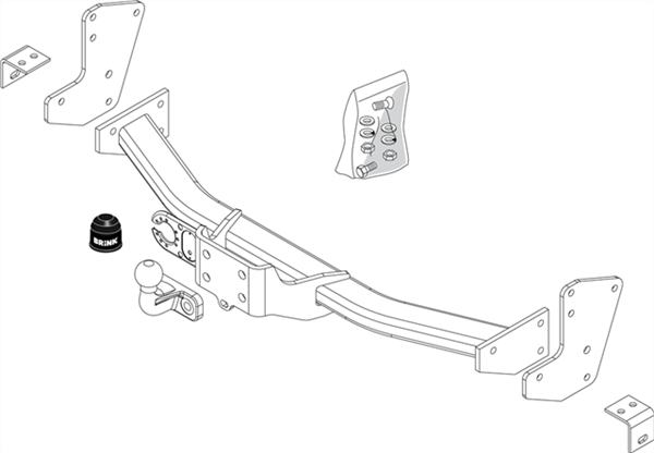 Hak holowniczy BRINK Mercedes Vito (W639) 2003-2014