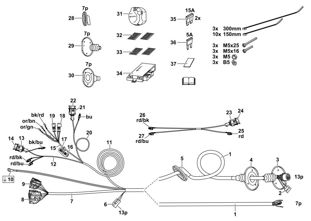 Wiązka Westfalia SEAT Ibiza ST 6J 2010 - 06/2015