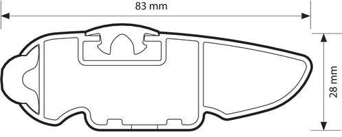 Nordrive N15081 "SILENZIO" ALUMINUM WING BARS "L" 128 CM BLACK