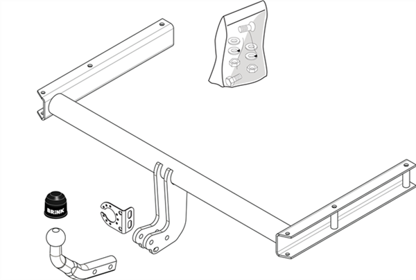 Hak holowniczy Brink Audi A4 B8 Sedan 2007-2015