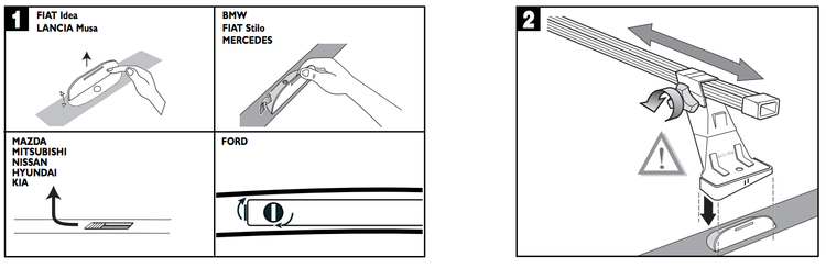 Bagażnik dachowy | Belki | Mont Blanc BMW Serie 4 F32/F36/F82 2014-2020 4D