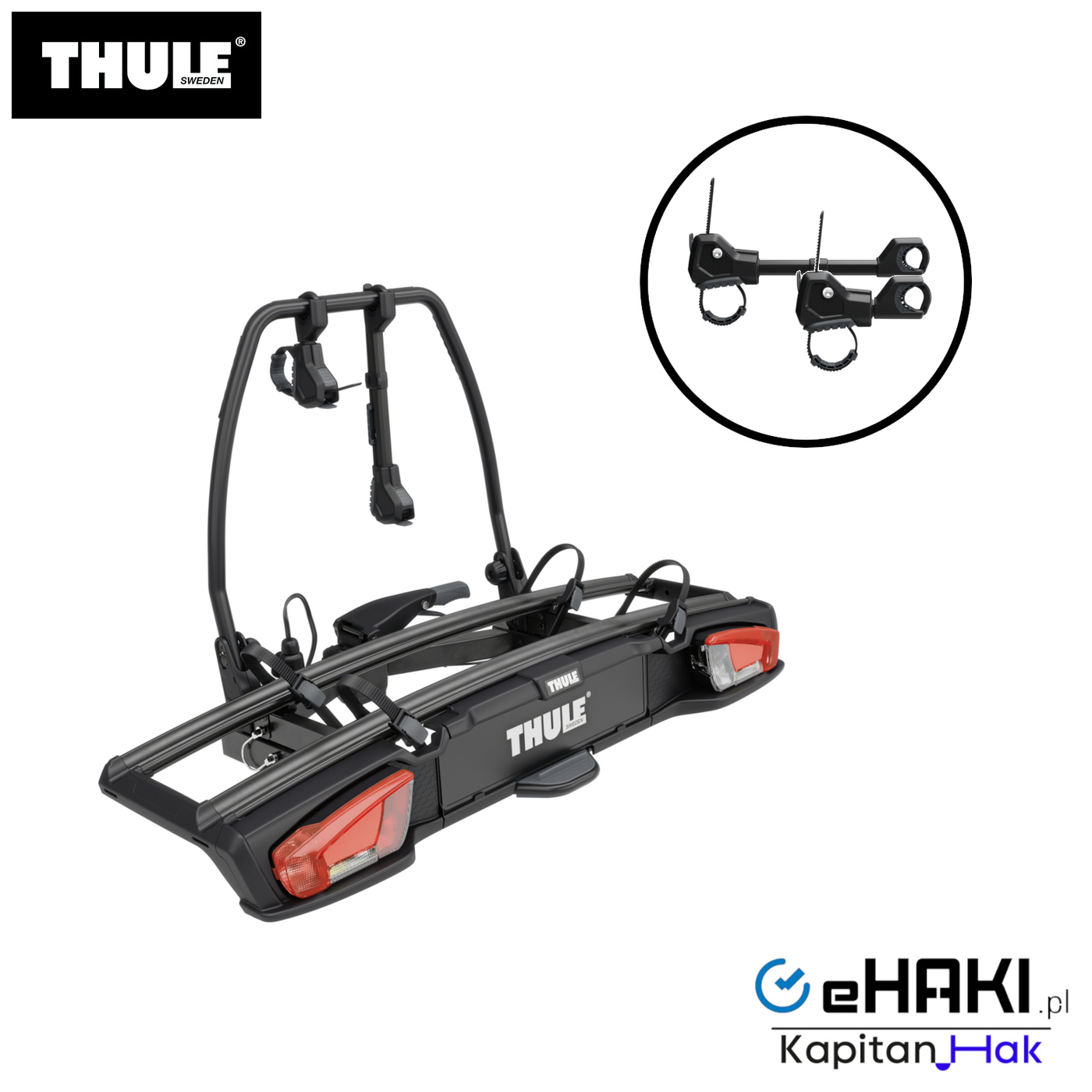 Bagażnik na hak holowniczy | Thule VeloSpace 3 | 2bike 13p Black 9032100