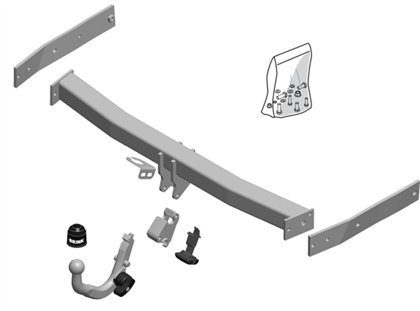 Hak holowniczy Brink VW Sharan II (7N) 2010-