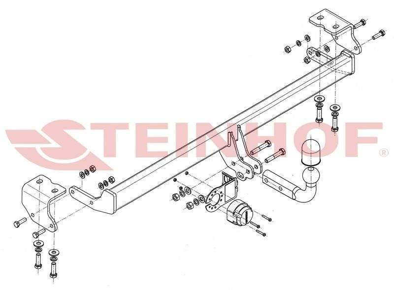 Hak holowniczy Steinhof Toyota Auris Hybrid E18 Hatchback 2013-2019
