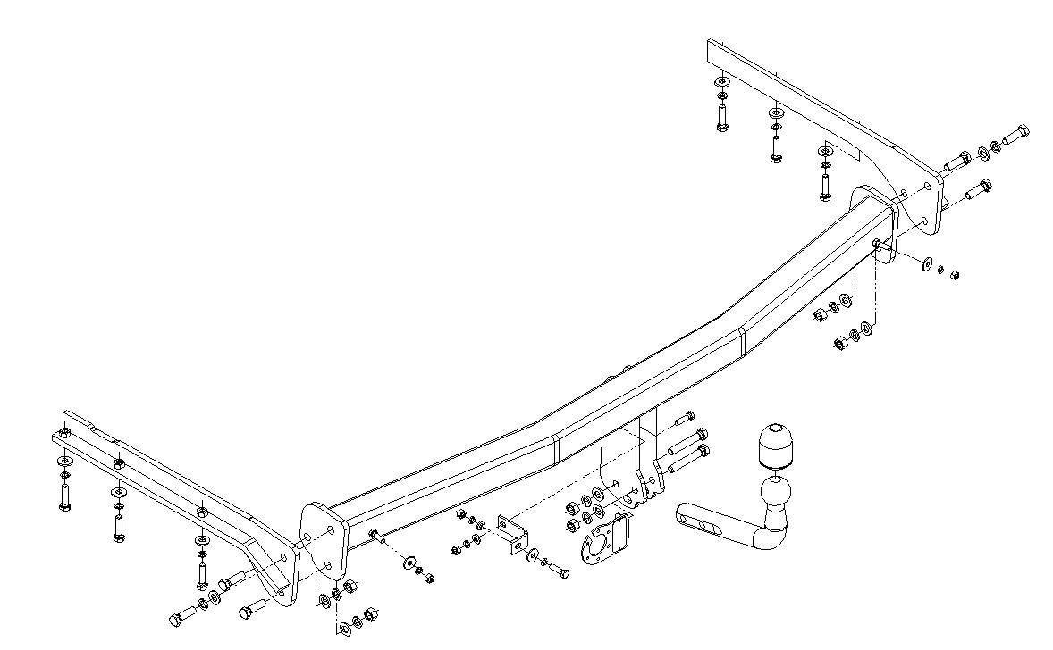 Hak holowniczy Autohak Chrysler Voyager 03.2008-