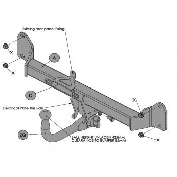 Hak holowniczy Witter BMW Seria 4 Coupé (F32) 2013-