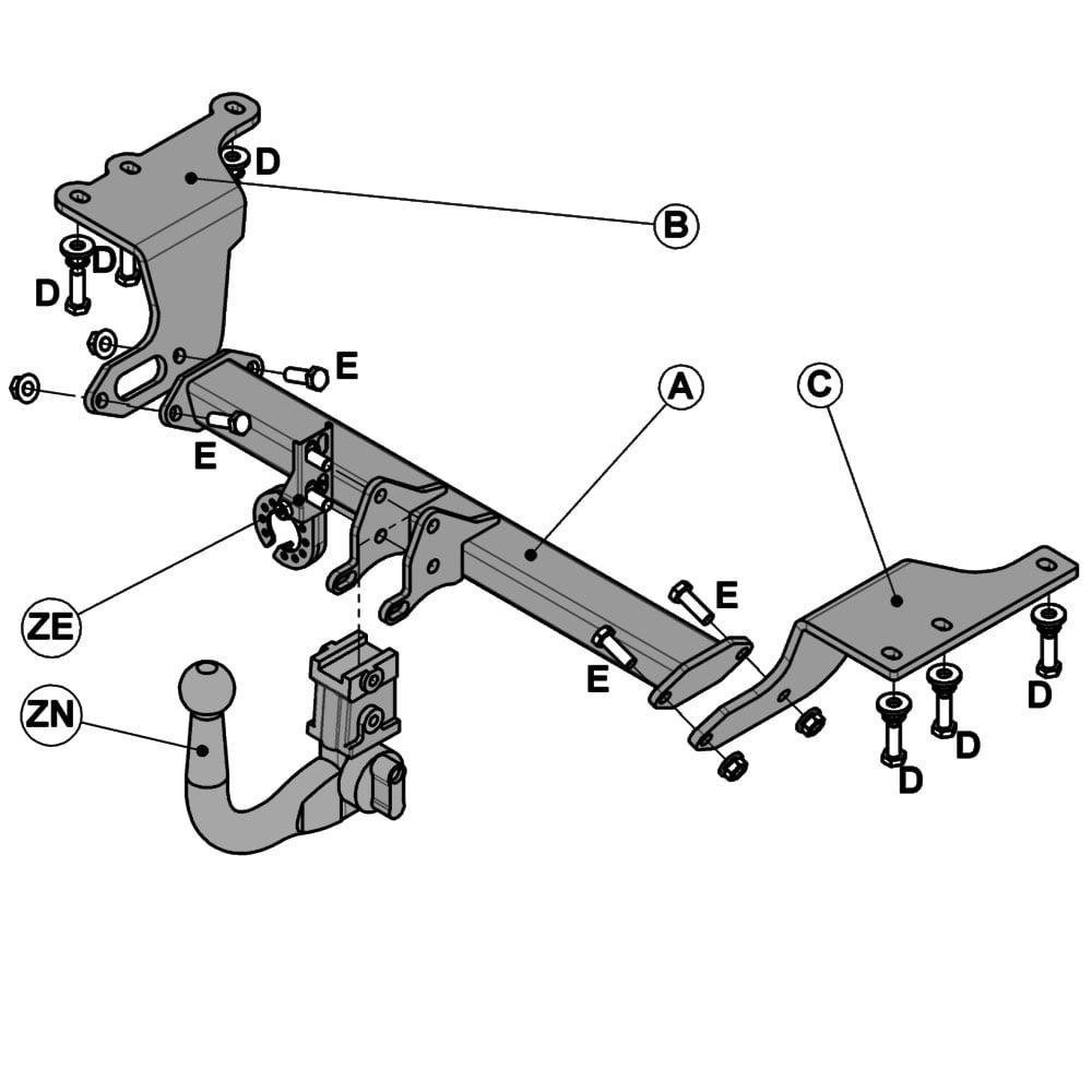 Hak holowniczy Witter Toyota Auris Hatchback 13-19