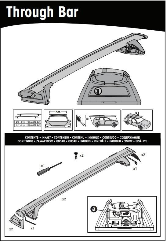 Bagażnik dachowy SILVER Yakima Audi A6 Kombi 2011-2018