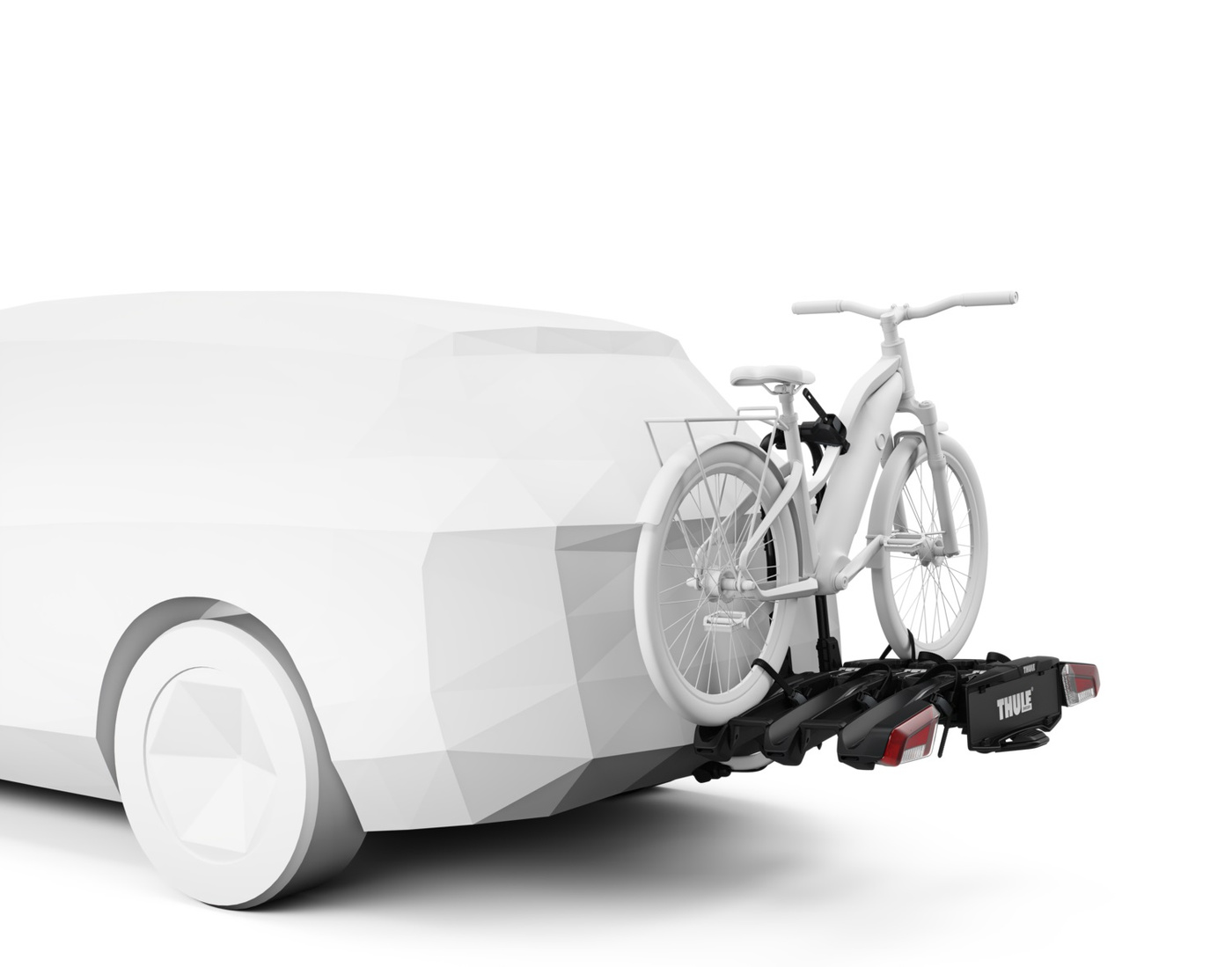 Bagażnik rowerowy z boxem 300l na hak Thule EasyFold 3 | 4 rowery + onto 2