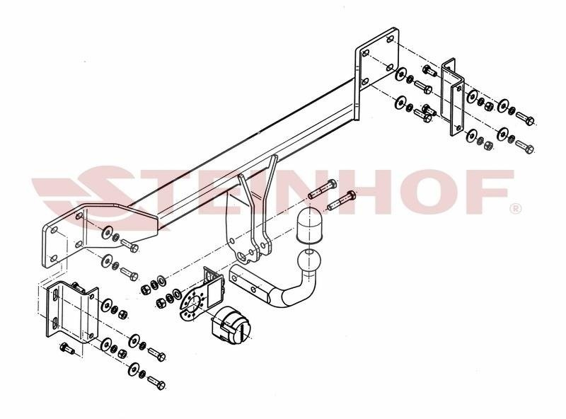 Hak holowniczy Steinhof BMW Seria 5 E60 2003-2010 sedan