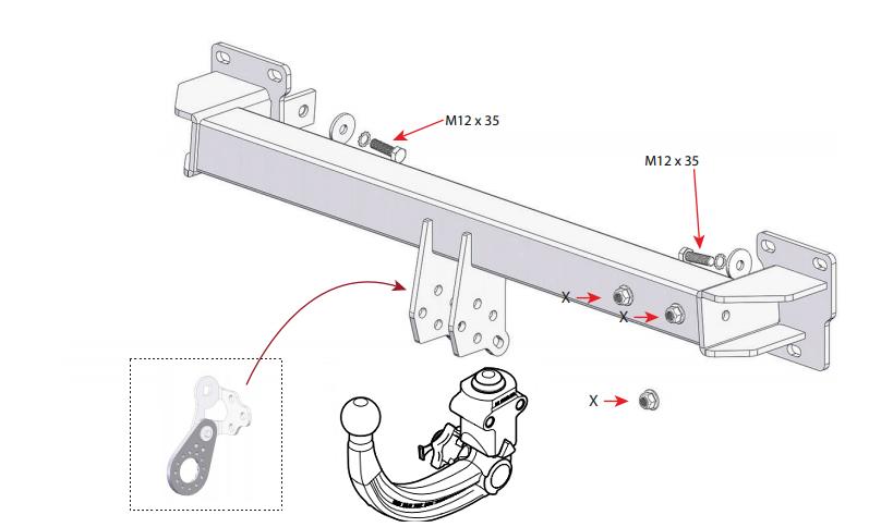 Hak holowniczy Westfalia Mercedes GLB X247 2019-