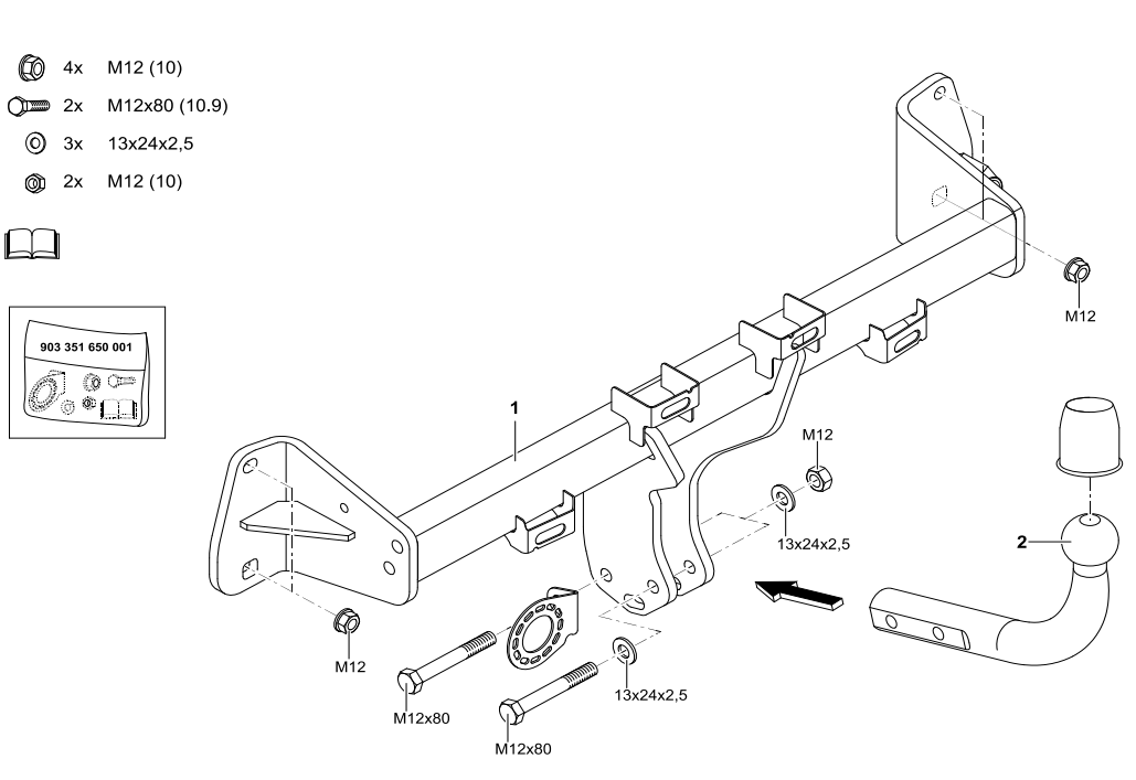 Hak holowniczy Westfalia BMW 3 F31 Kombi 2012-2019