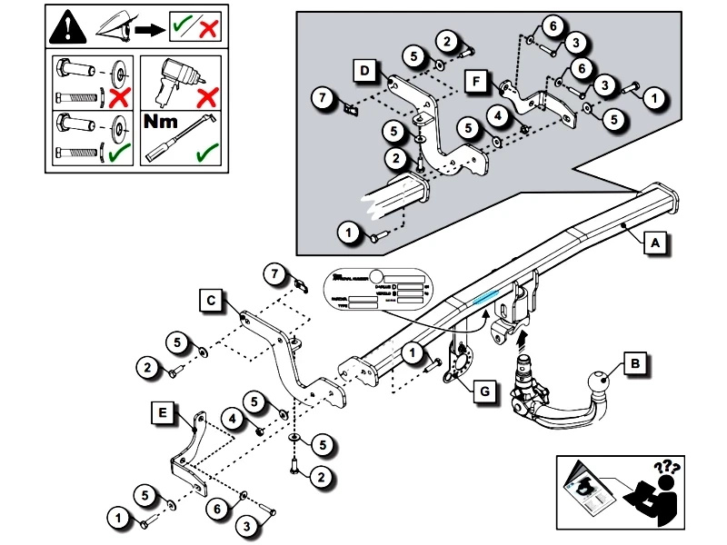 Wypinany pionowo hak holowniczy ORIS Citroen C4 2022- + Moduł 13PIN