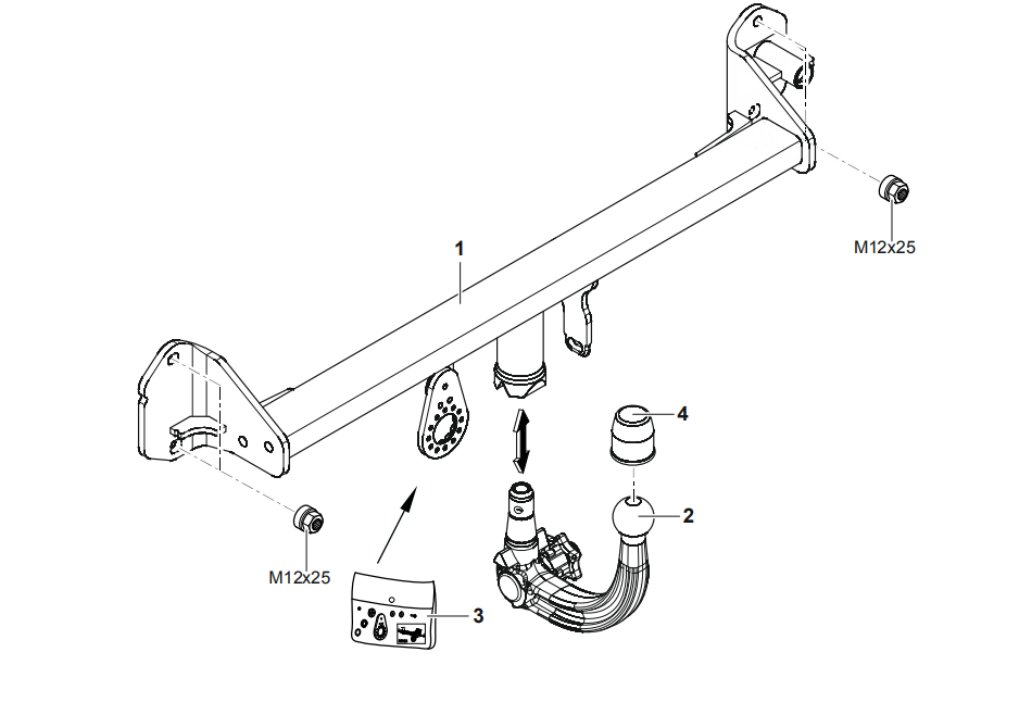 Hak holowniczy wypinany Westfalia BMW X1 F48 09.2014 - 10.2021