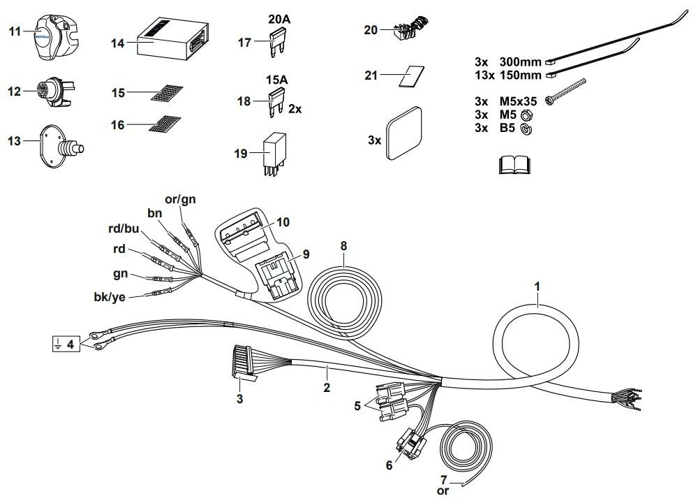 Wiązka dedykowana 13PIN Westfalia Peugeot 508 SW 2010-2018