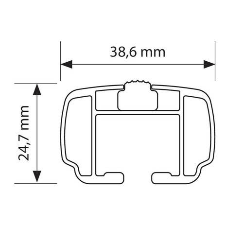 Bagażnik dachowy NORDRIVE Helio Opel Corsa D 3/5d 2006-2014