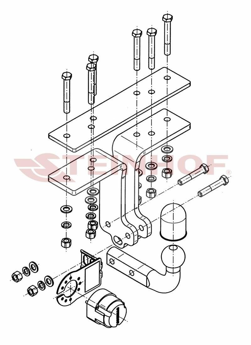 Hak holowniczy Steinhof Nissan Pathfinder R51 2005-2013