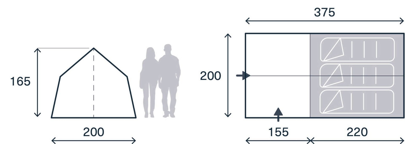 Namiot turystyczny Kampa Moongazer 23 XL 9120002491