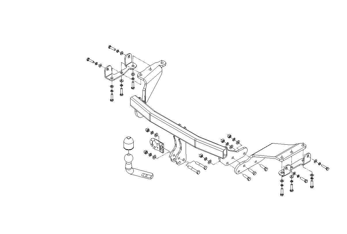 Hak holowniczy Autohak Peugeot 4007 2007-2012