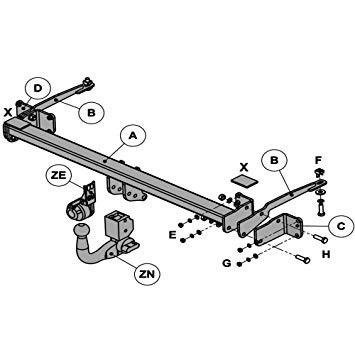 Hak holowniczy Witter Ford Transit Connect V408 2014-