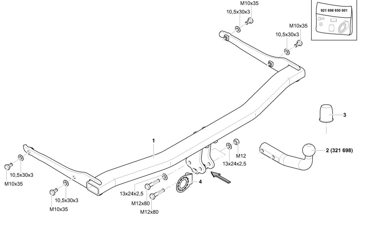 Hak holowniczy Westfalia 321698600001