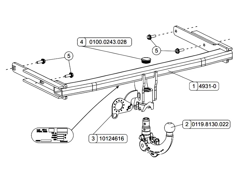 Wypinany pionowo hak holowniczy ORIS Audi A6 C7 Avant / Kombi 2011-2018 + Moduł 7PIN