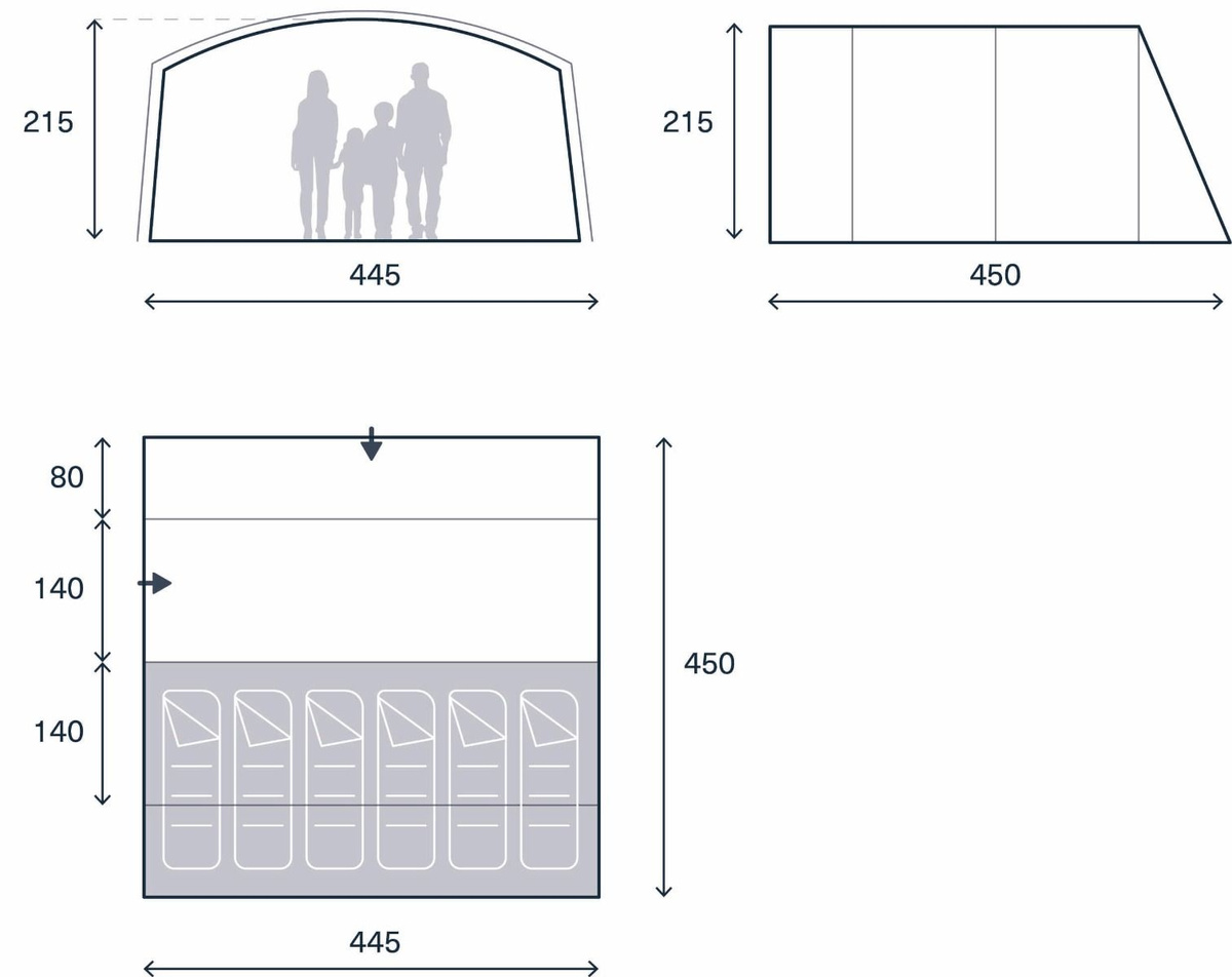 Namiot turystyczny Kampa Dawlish 06 | 6 osób | 9120002479