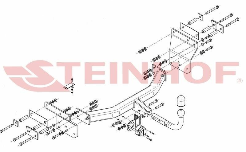Hak holowniczy Steinhof Chrysler Sebring JS Sedan 2007-2010