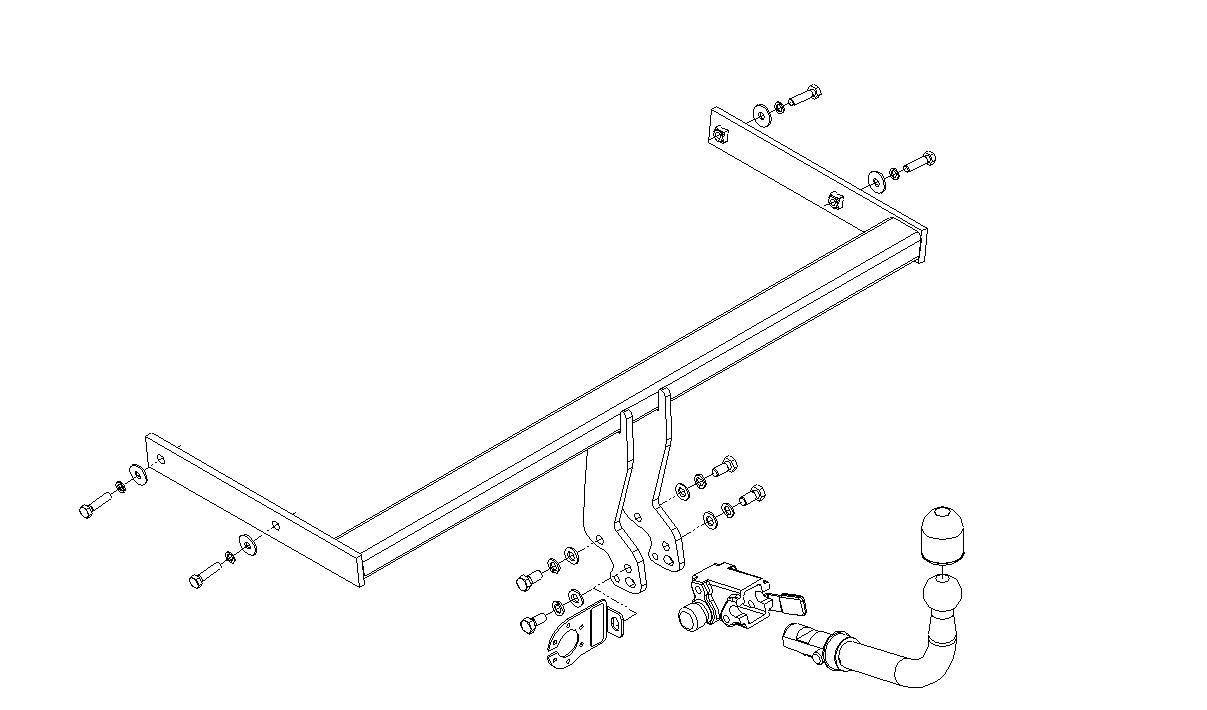 Hak holowniczy Autohak Audi A3 Sportback 2004-2008