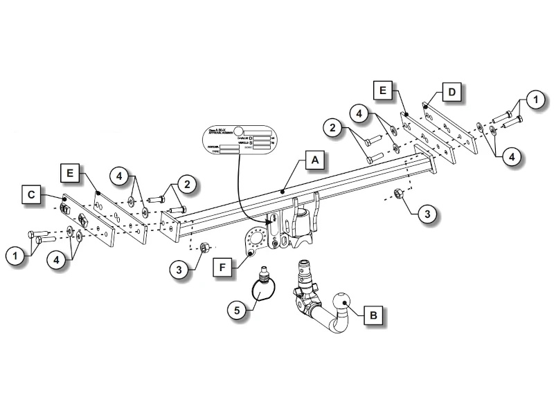 Wypinany pionowo hak holowniczy ORIS Volvo XC60 I 2008-2017 + Moduł 7PIN