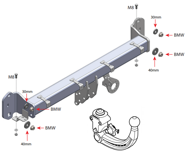 Hak holowniczy Westfalia BMW 7 Seria G11, G12 07/2015-