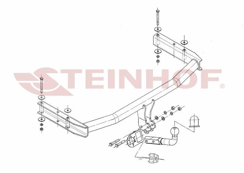 Hak holowniczy Steinhof Audi A4 B7 Sedan 2004-2007