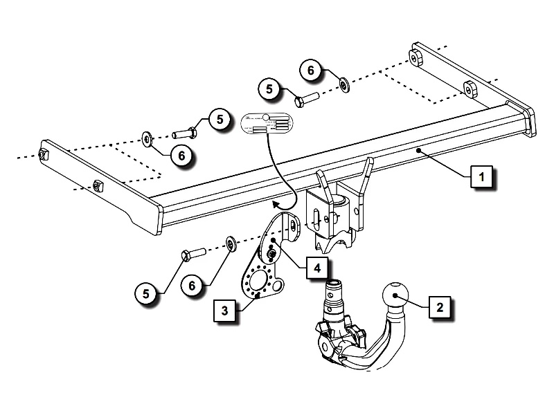 Wypinany pionowo hak holowniczy ORIS Audi A5 Coupe 2016-2024 + Moduł 13PIN