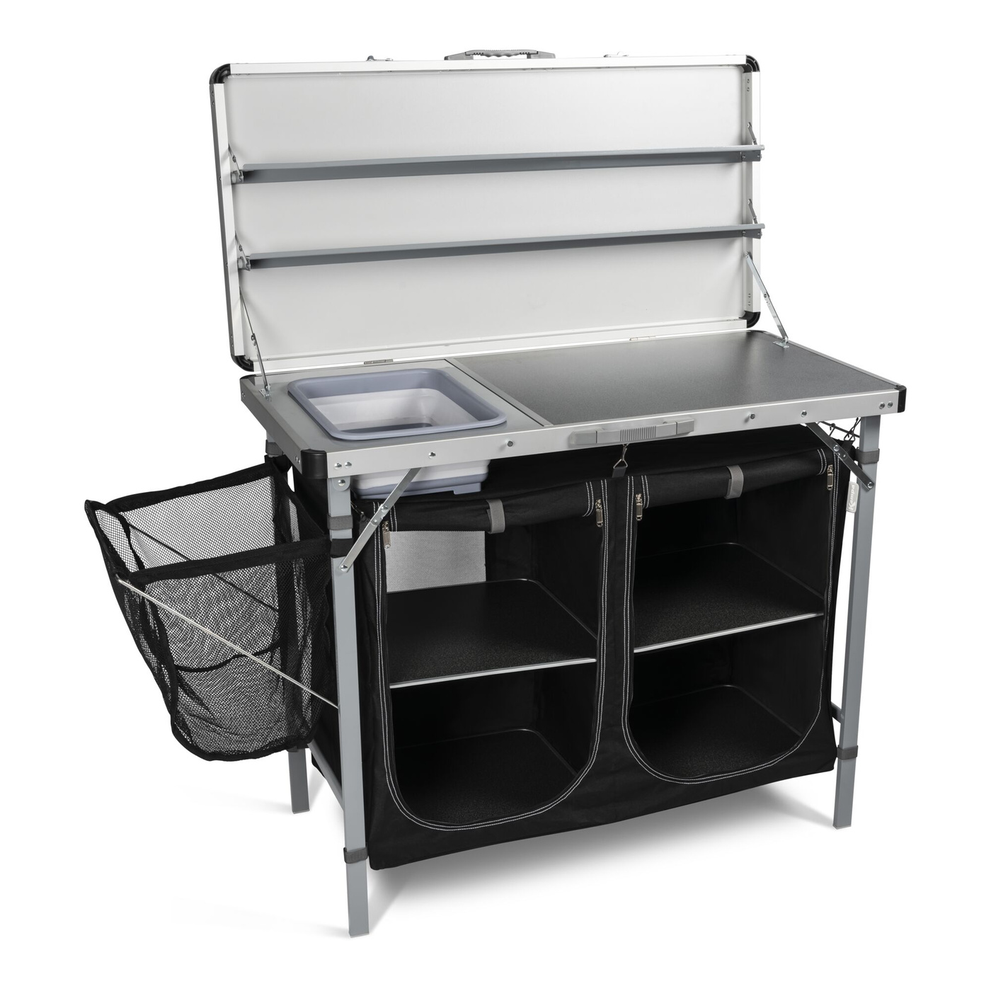 Kampa Chieftain Deluxe Field Kitchen - rozkładana kuchnia polowa z zlewem i praktycznym wyposażeniem 9120001413