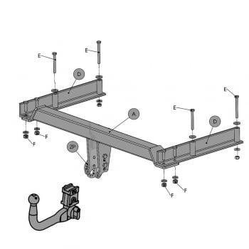 Hak holowniczy Witter Audi A4 B8 Sedan 2008-2015