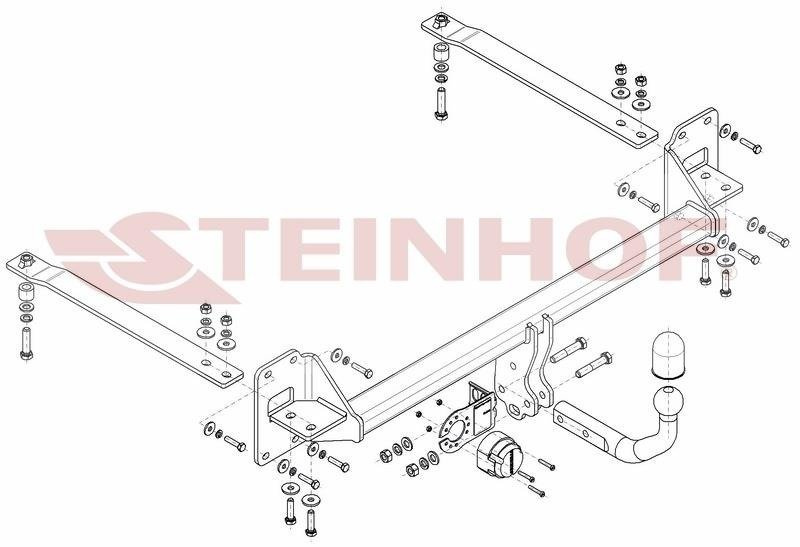 Hak holowniczy Steinhof Honda Civic X Hatchback 2017-