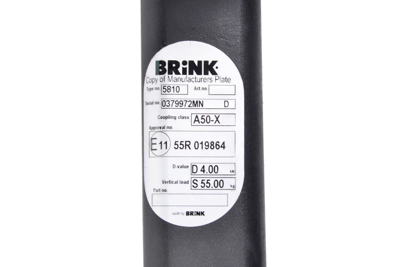 Hak holowniczy Brink 581000