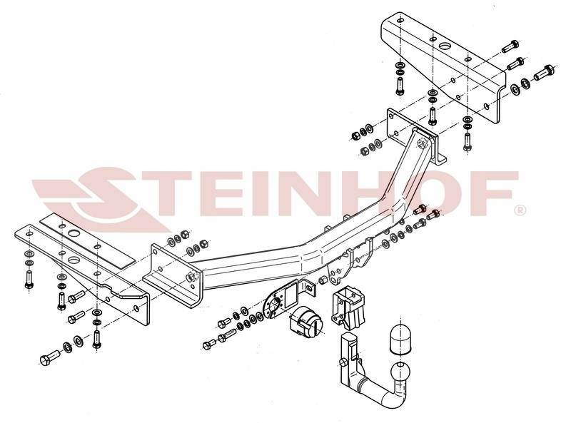 Hak holowniczy Steinhof Jeep Cherokee KK 2008-2013