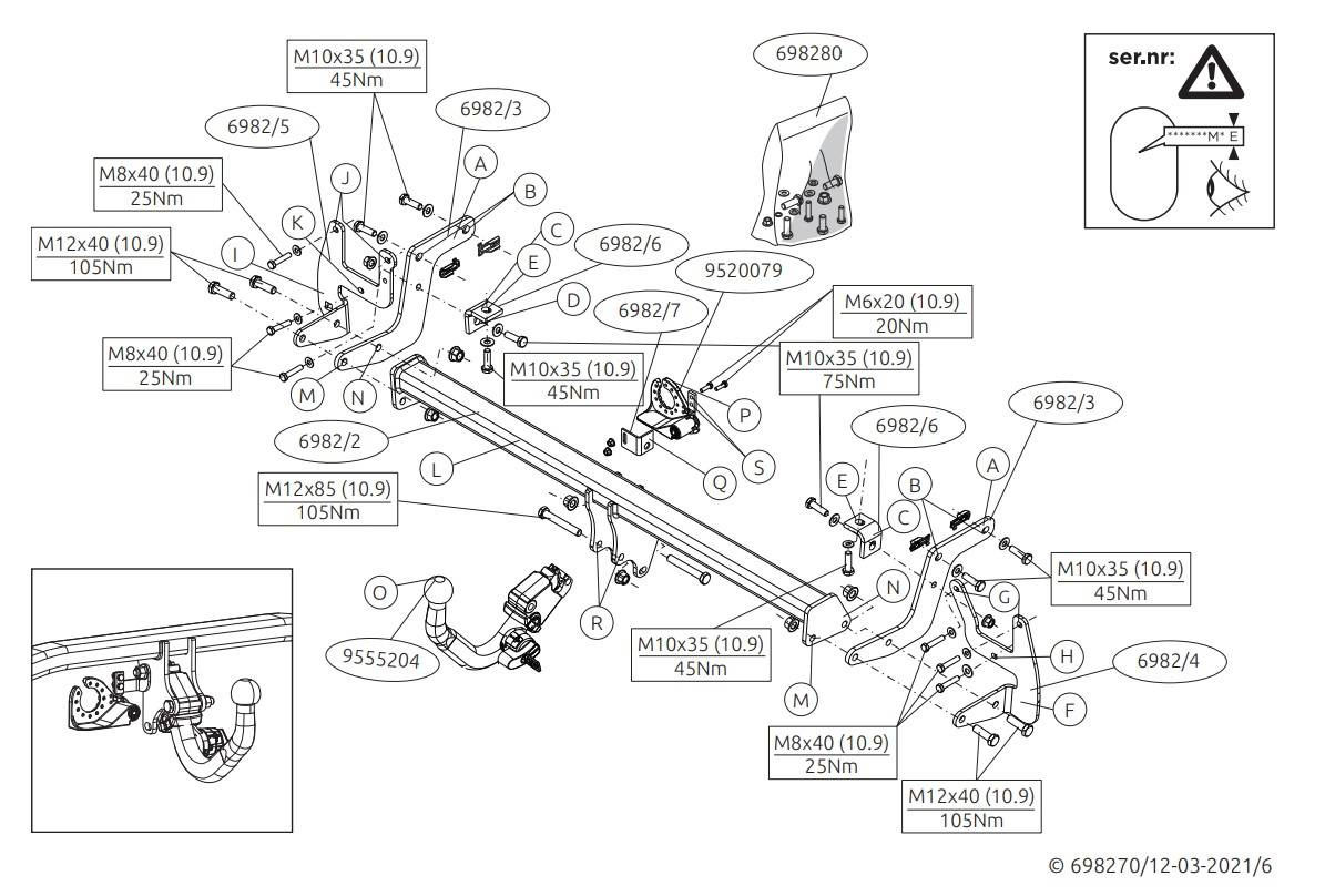 Hak holowniczy Brink Citroen C4 III HB 2020-